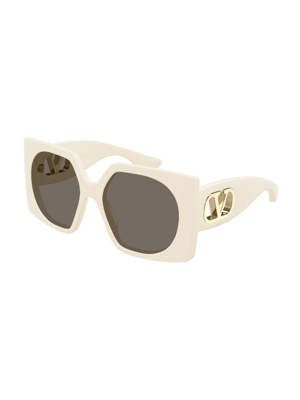 New Valentino Women's Sunglasses White Grey Lens Acetate Frame VG0002S 004 55